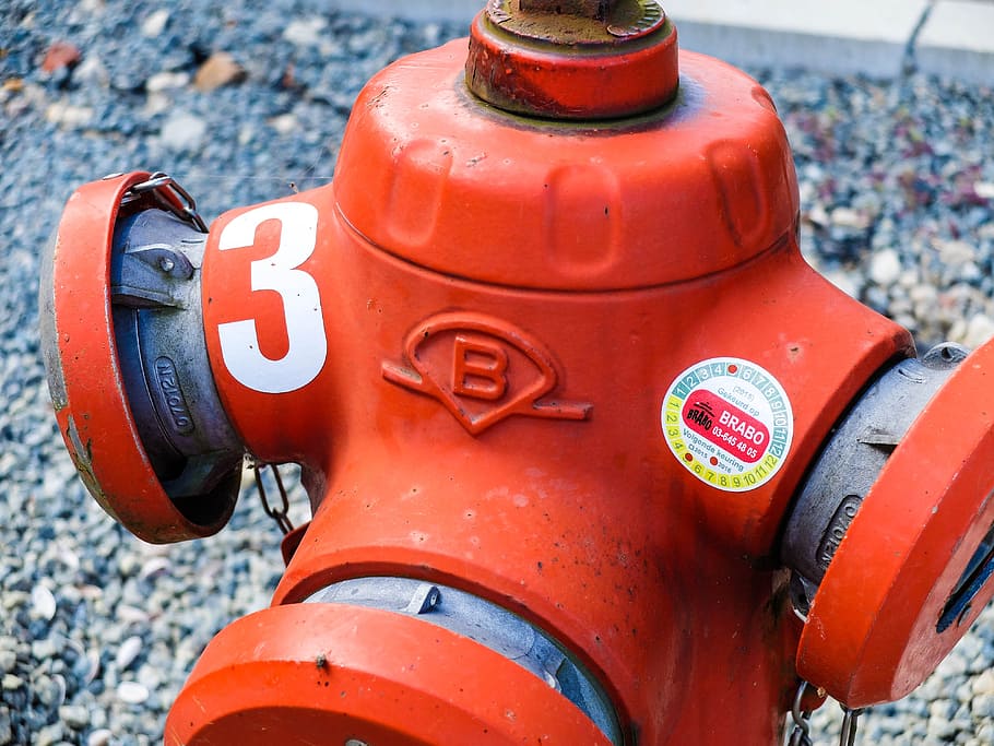 Orange Fire Hydrant, emergency, equipment, hose, industry, outdoors HD wallpaper