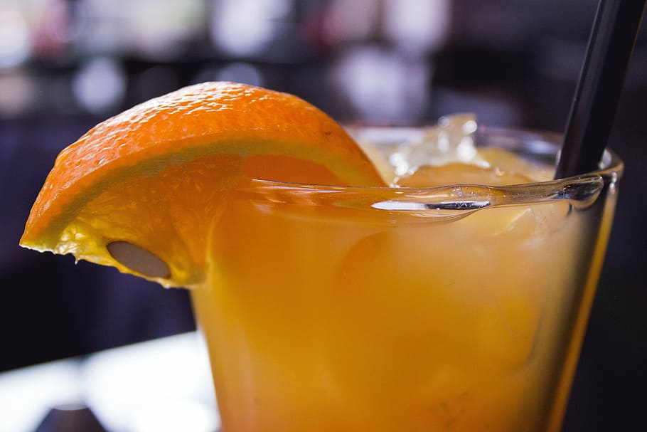 orange juice, cocktail, drink, summer, refreshment, alcohol HD wallpaper