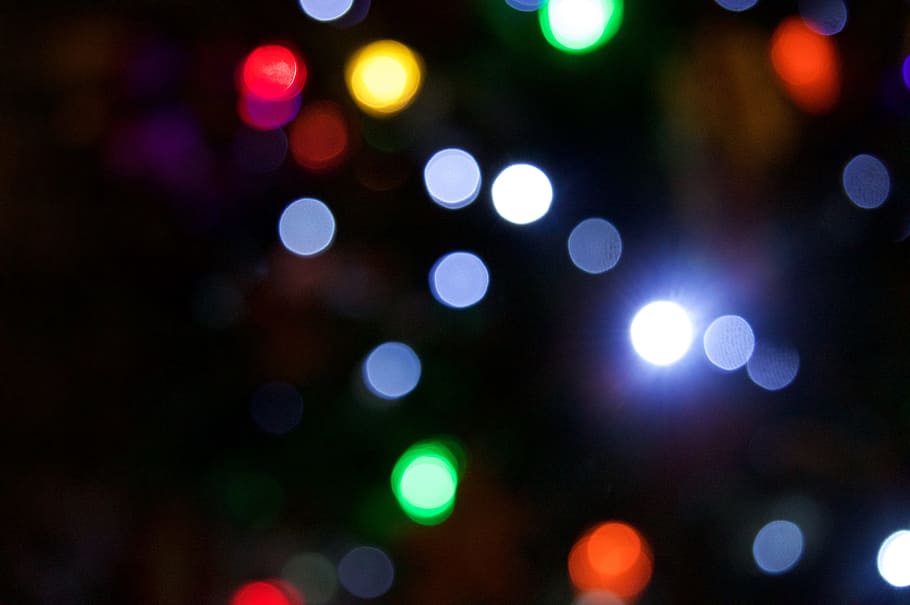 bokeh, abstract, background, blur, illuminated, defocused, night HD wallpaper