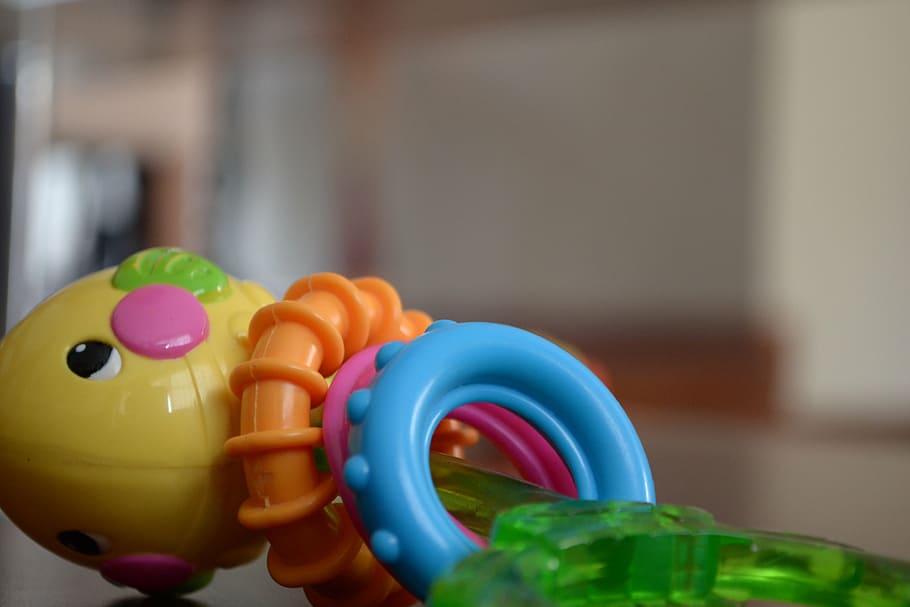close-up photography of multicolored learning toy, baby, baby shower, HD wallpaper