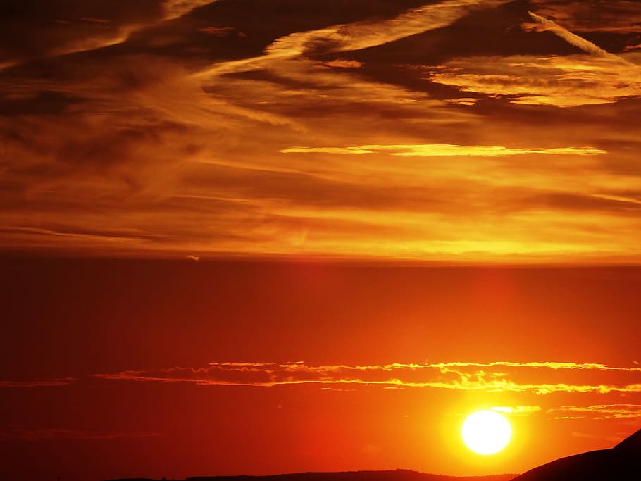 sunset, sky, clouds, cloud - sky, beauty in nature, scenics - nature HD wallpaper