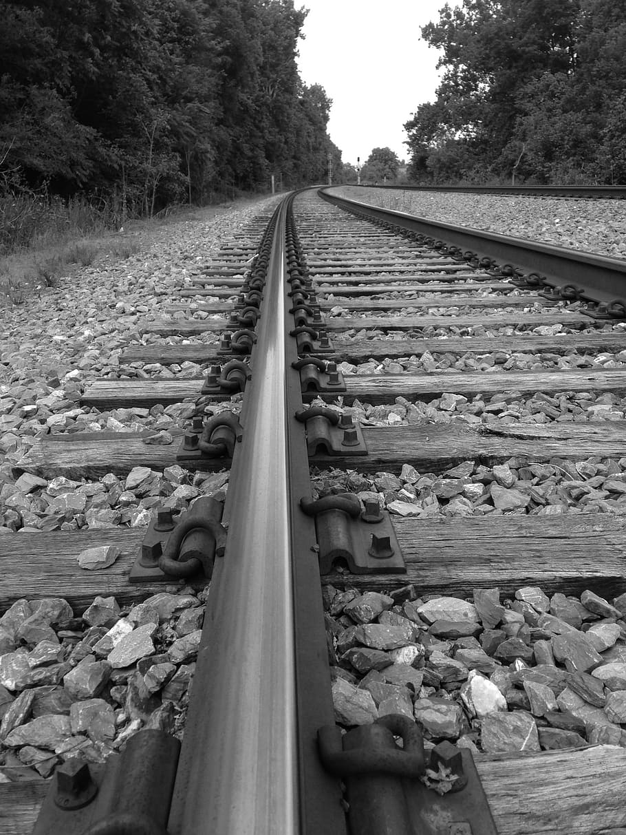 train, tracks, journey, perspective, rail transportation, railroad track HD wallpaper