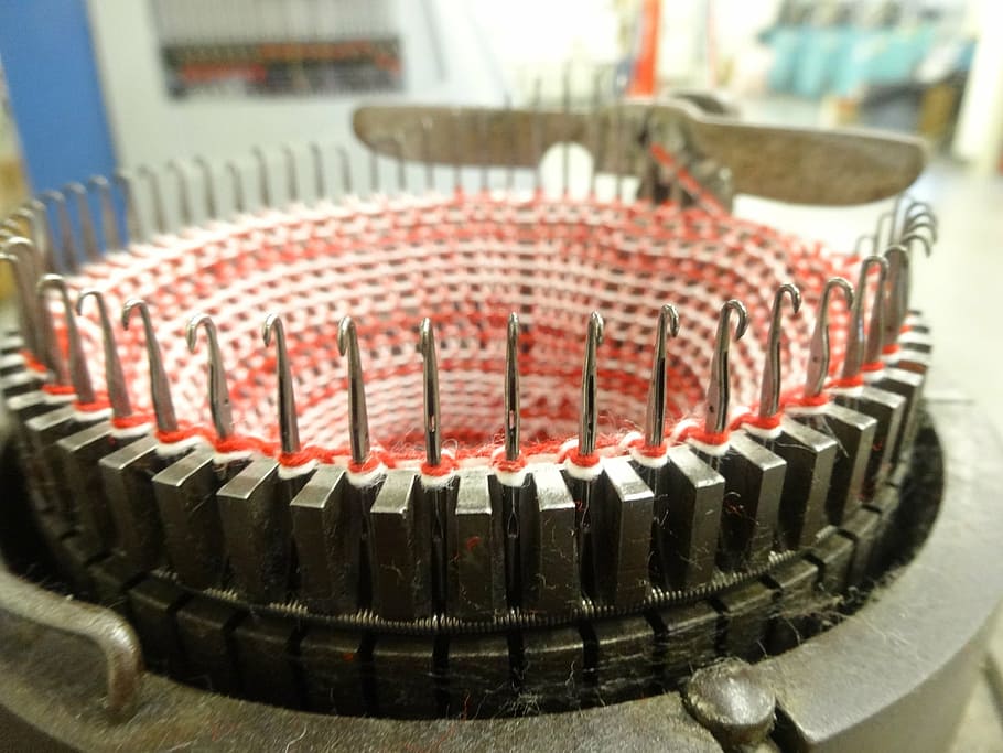 old knitting machine, close-up dial, focus on foreground, indoors HD wallpaper