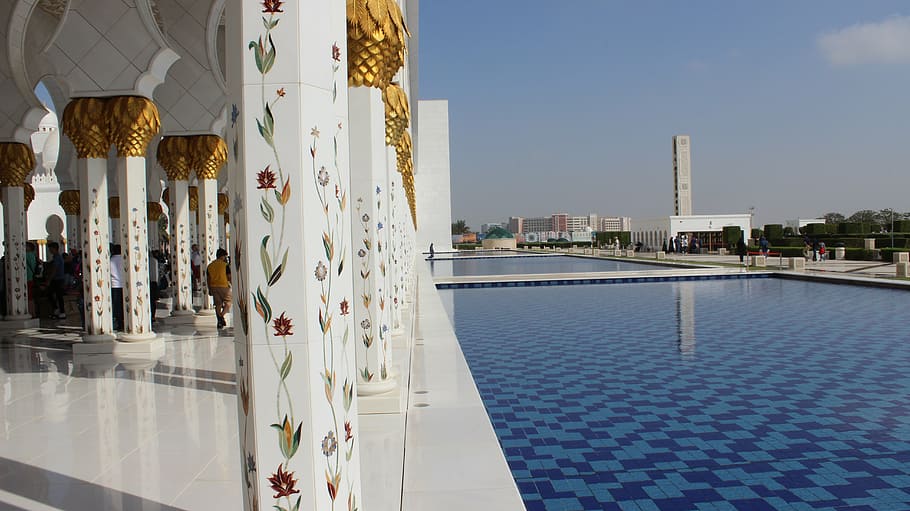 abu dhabi, uae, mosque, architecture, building exterior, built structure HD wallpaper