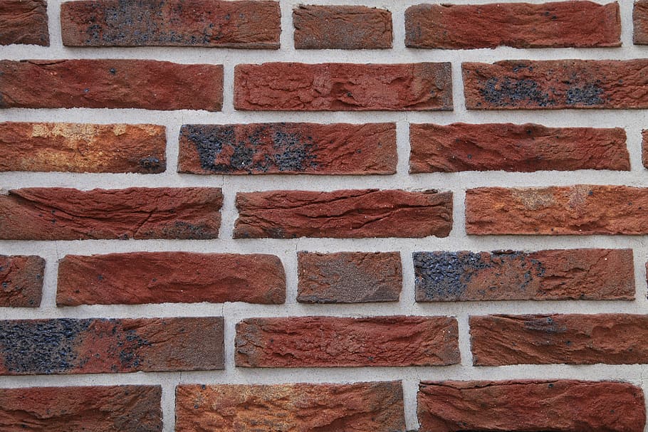 brick, brick wall, masonry, natural stone, burned, full frame HD wallpaper