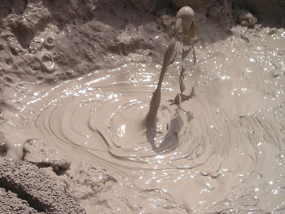 brown mud, volcanism, volcanic, hot, new zealand, bubble, water HD wallpaper