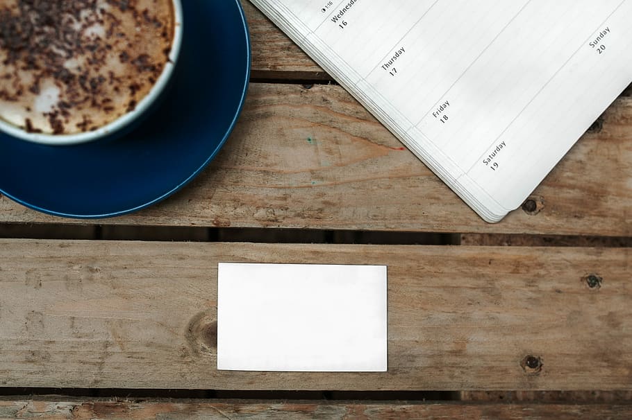 white blank paper near soup bowl, white labeled card, table, coffee HD wallpaper