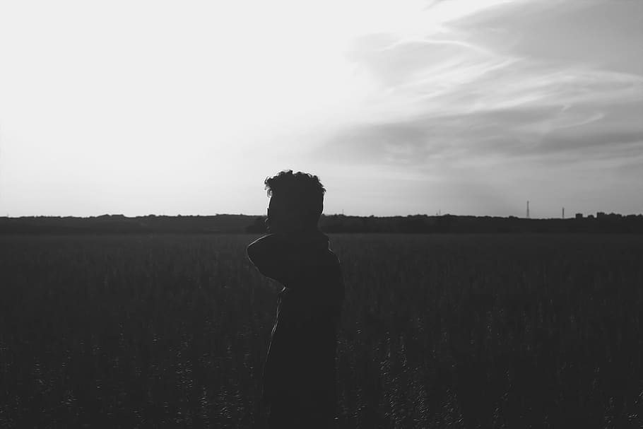 guy, man, field, rural, countryside, nature, landscape, people HD wallpaper