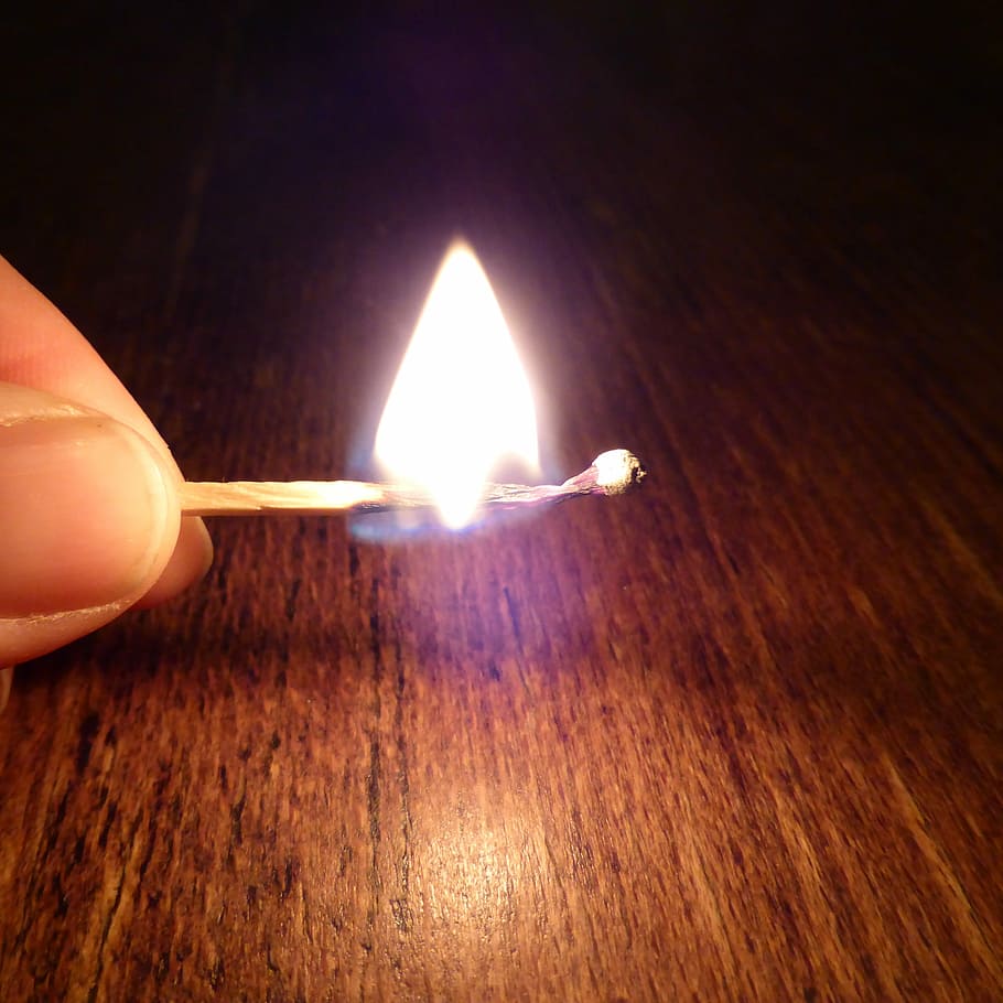 Match, Fire, Burn, Flame, heat - temperature, burning, candle HD wallpaper