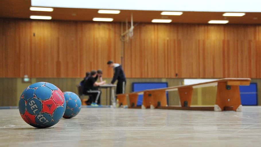 handball, hall, balls, within, sport, play, sporty, indoors