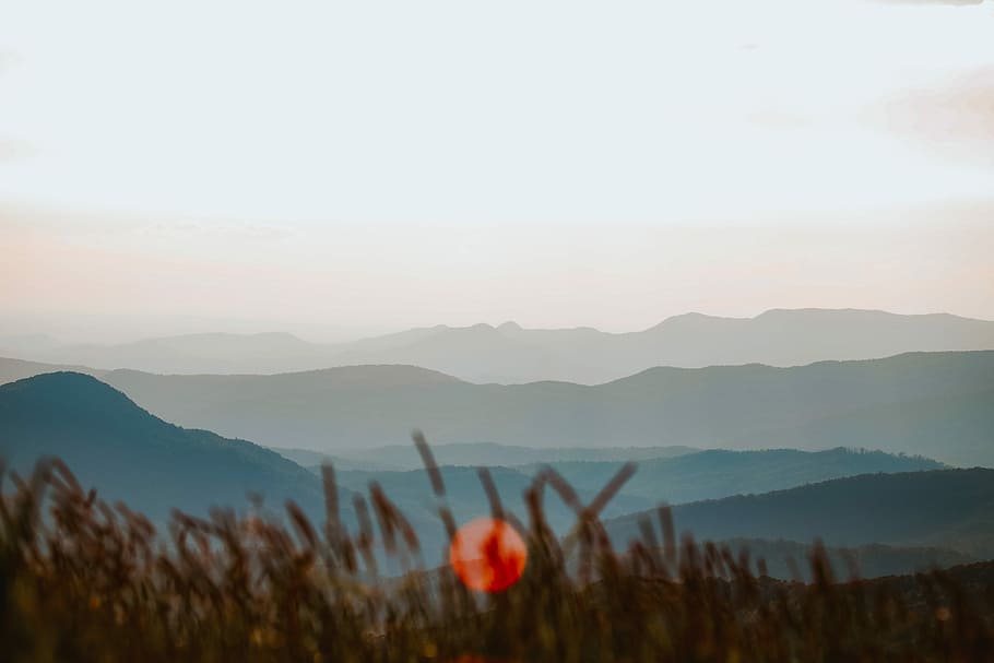 foggy mountains, mountains at distance, mountain layers, landscape HD wallpaper
