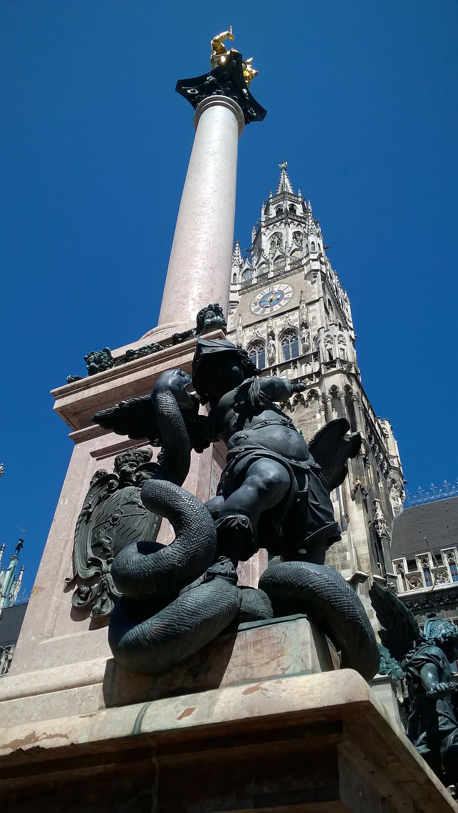 Monaco, Munich, Ancient, Statues, Germany, monaco munich, tower HD wallpaper