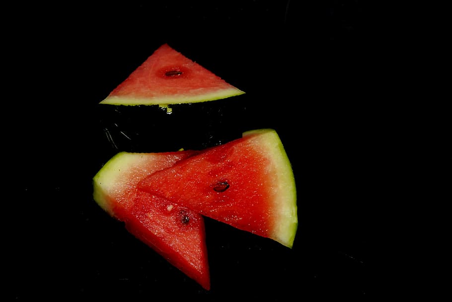 melon, watermelon, red, green, nature, fruit, food, studio shot HD wallpaper