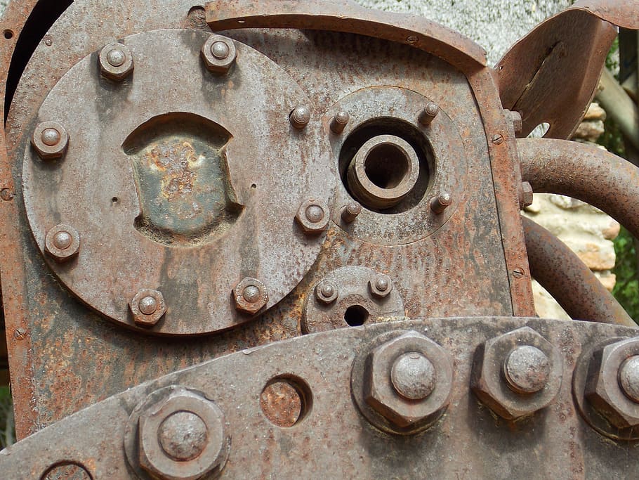 Machinery, Engine, Machine, Industry, industrial, metal, rusty HD wallpaper