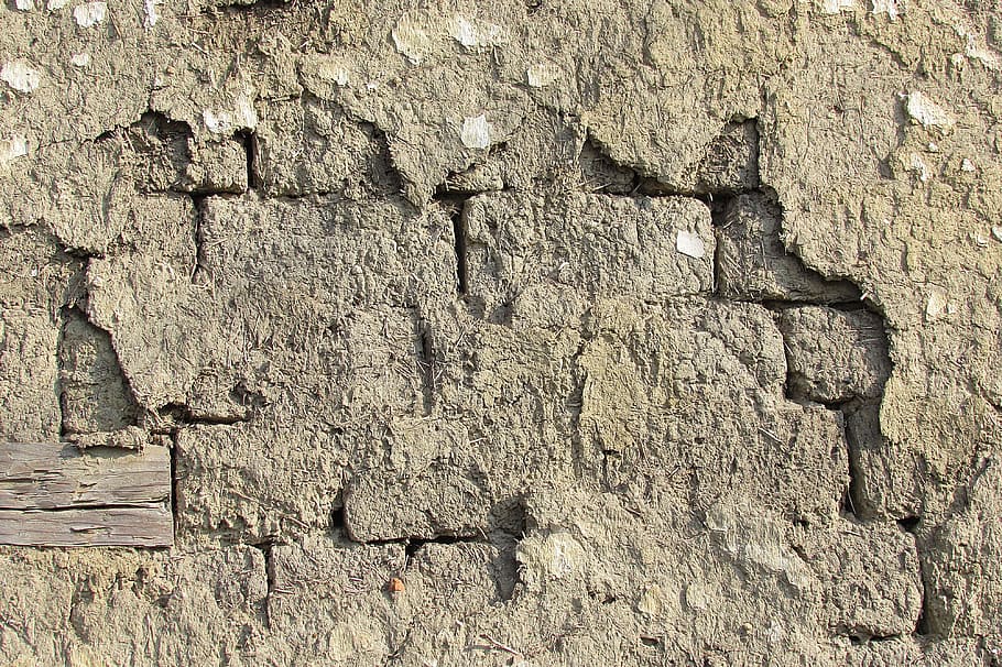 Wall, Structure, Old, Weathered, Adobe, plastered, cracked HD wallpaper