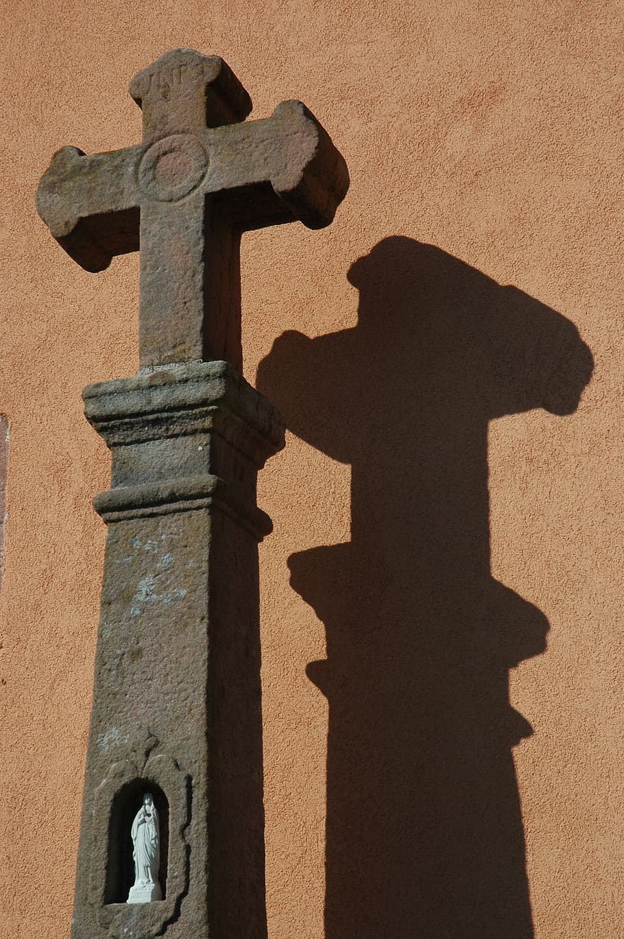 cross, shadow, religion, light, christian, sun, belief, spirituality HD wallpaper