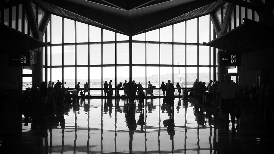people inside building, untitled, architecture, window, glass HD wallpaper