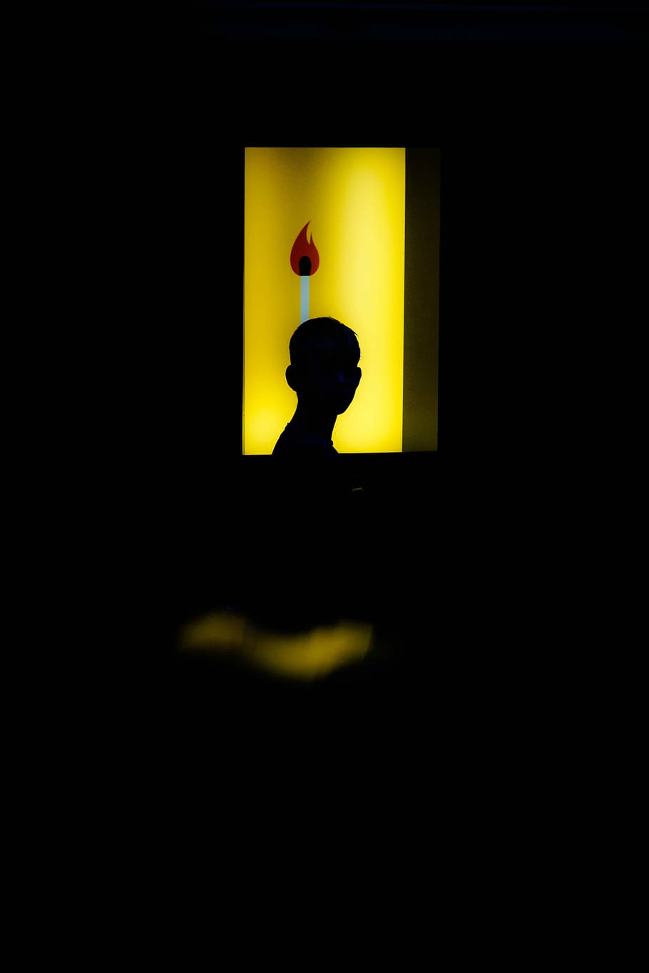 silhouette of human toward with lighted room photography, untitled, HD wallpaper