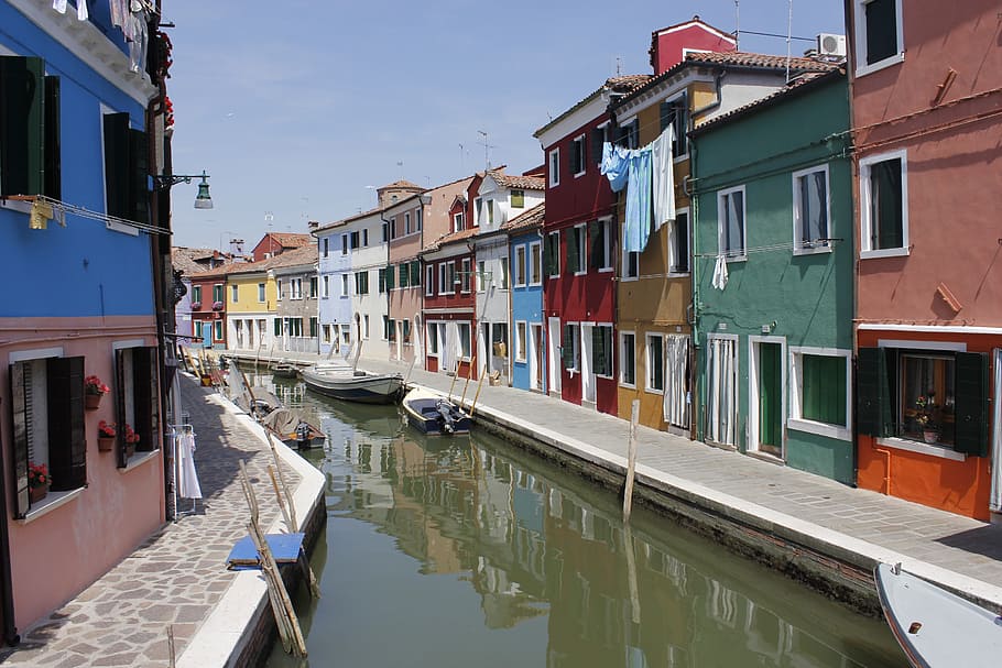lagoon, burano, boot, built structure, building exterior, architecture HD wallpaper