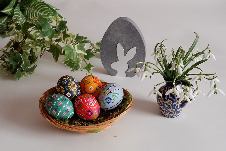 ornament, easter, egg, close, basket, season, give, sorbian easter eggs, HD wallpaper
