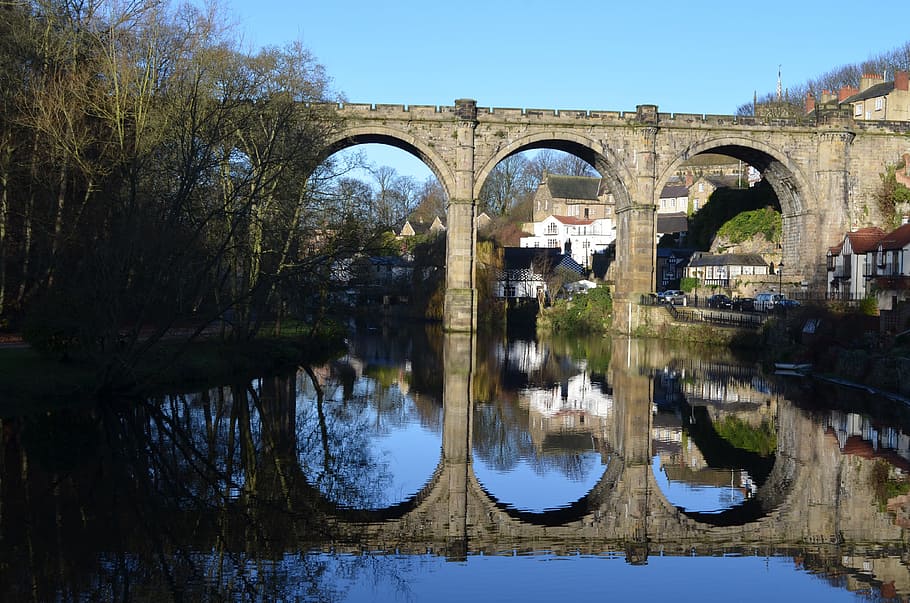 old, railway, bridge, architecture, history, background, river HD wallpaper
