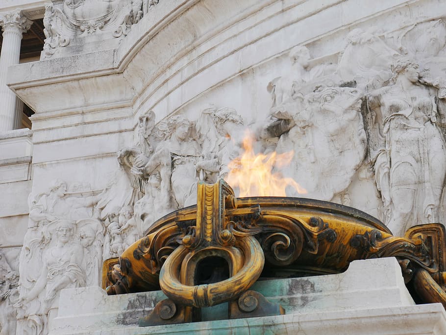 fire, scale, garden fire, remembrance, monument, sign, memorial HD wallpaper