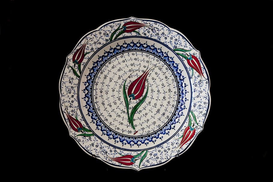 tile, handicrafts, increased, plate, ceramic, turkey, atalay melahat glow HD wallpaper