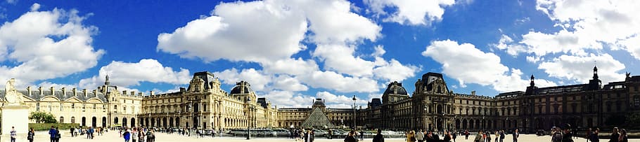 buildings, cityscape, Le Louvre, old, panorama, paris, tourist attraction, HD wallpaper