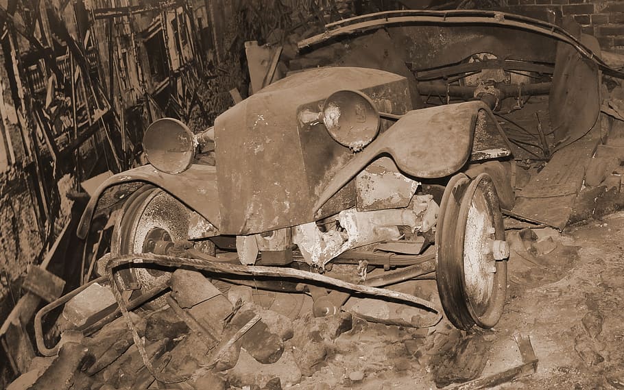 Auto, War, Scrap, Old, History, destroyed, found, transportation HD wallpaper