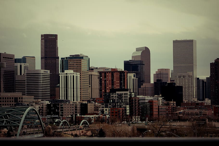 shallow focus photo of city during daytime, denver, skyline HD wallpaper