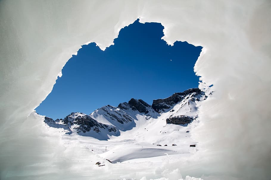 Winter, Mountains, Snow, Alpine, Ice, switzerland, melchsee-frutt HD wallpaper