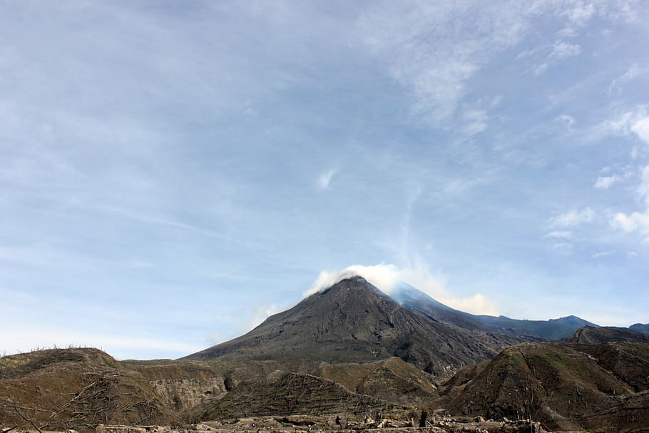 mountain, barren, landscape, sky, cloud - sky, scenics - nature HD wallpaper