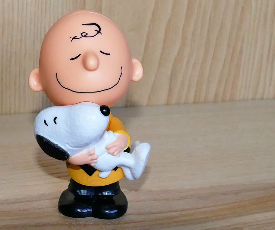 Snoopy and Charlie Brown toy \], toys, figures, kids, fun, characters, HD wallpaper