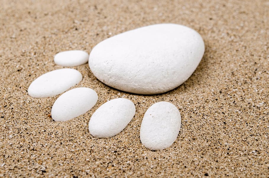 white stones on sand, activity, adventure, background, bare HD wallpaper