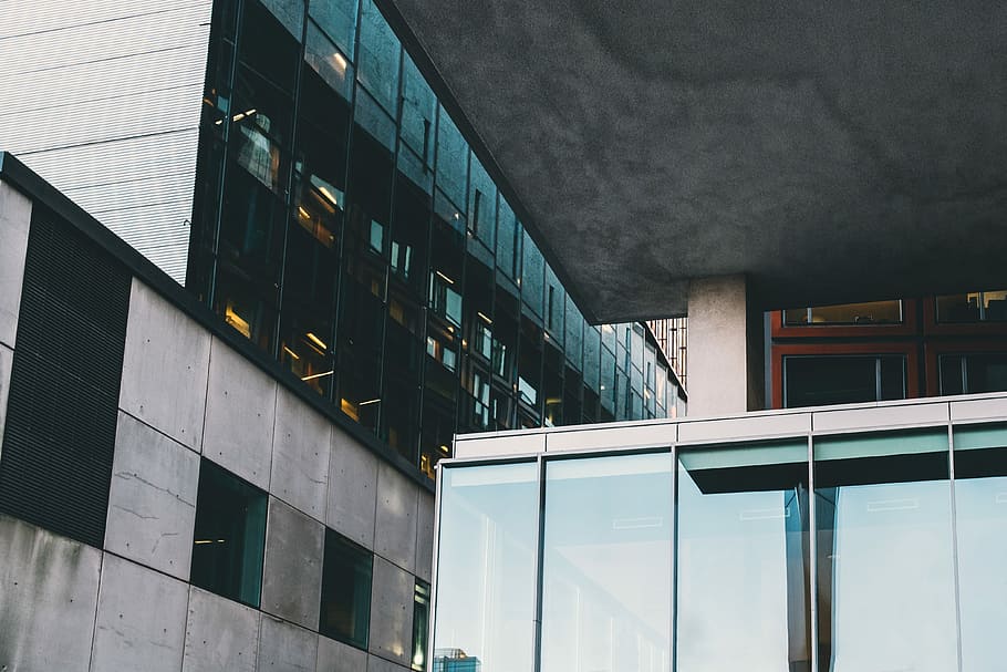 photo of clear glass building window, untitled, architecture HD wallpaper