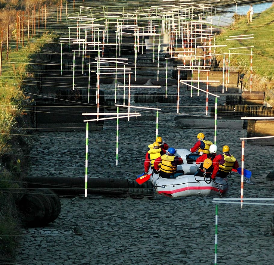 raft, wickets, group of people, real people, water, nautical vessel HD wallpaper
