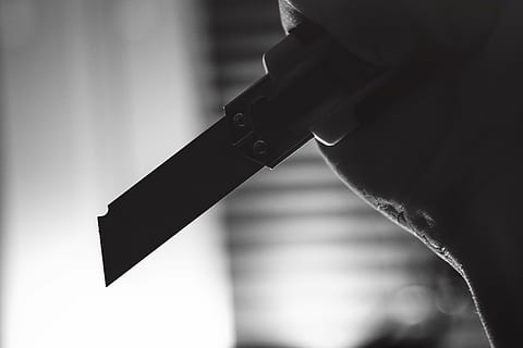person holding utility knife, cutter, sharp, blade, tool, equipment HD wallpaper