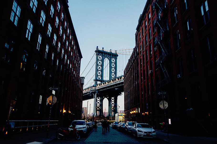 architecture, landmark, structure, bridge, cars, urban, motor vehicle HD wallpaper