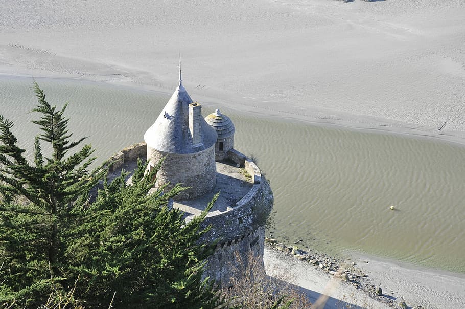 Mont Saint Michel, Fortification, pierre, keep, france, monument HD wallpaper