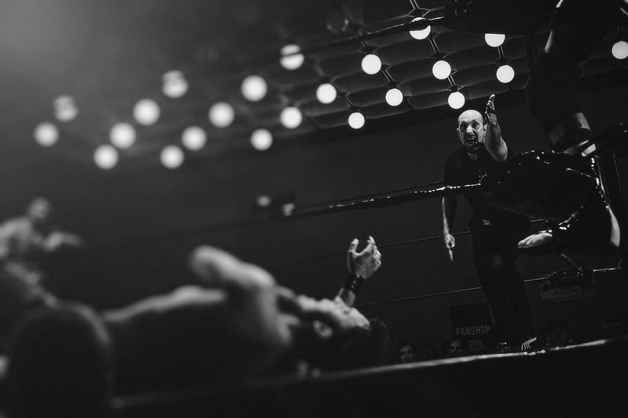 referee counting down for wrestling athlete, boxing, looser HD wallpaper