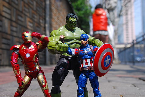 HD wallpaper: photo of Marvel's Ironman figurine collection, iron man, super hero - Wallpaper Flare