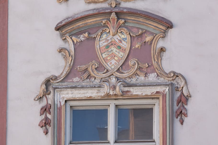 rococo, facade, style, european art, stucco, painting, window, HD wallpaper