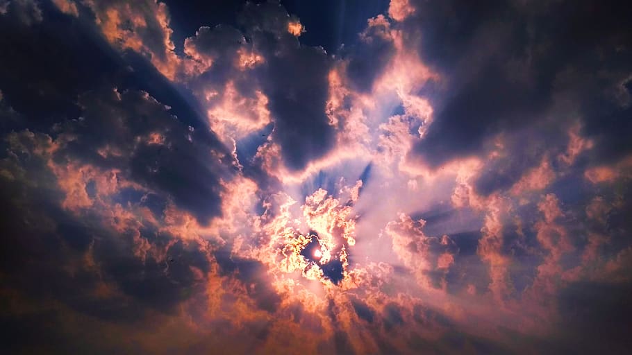 abstract, bright, nature, desktop, dark, sunset, insubstantial HD wallpaper