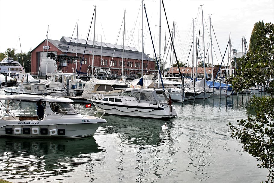 port, lake, haven, sailing, marina, bodensee, water surface HD wallpaper