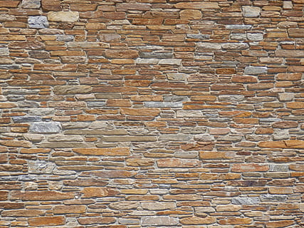 brown brick wall, gray, black, stone wall, stonewall, architecture HD wallpaper