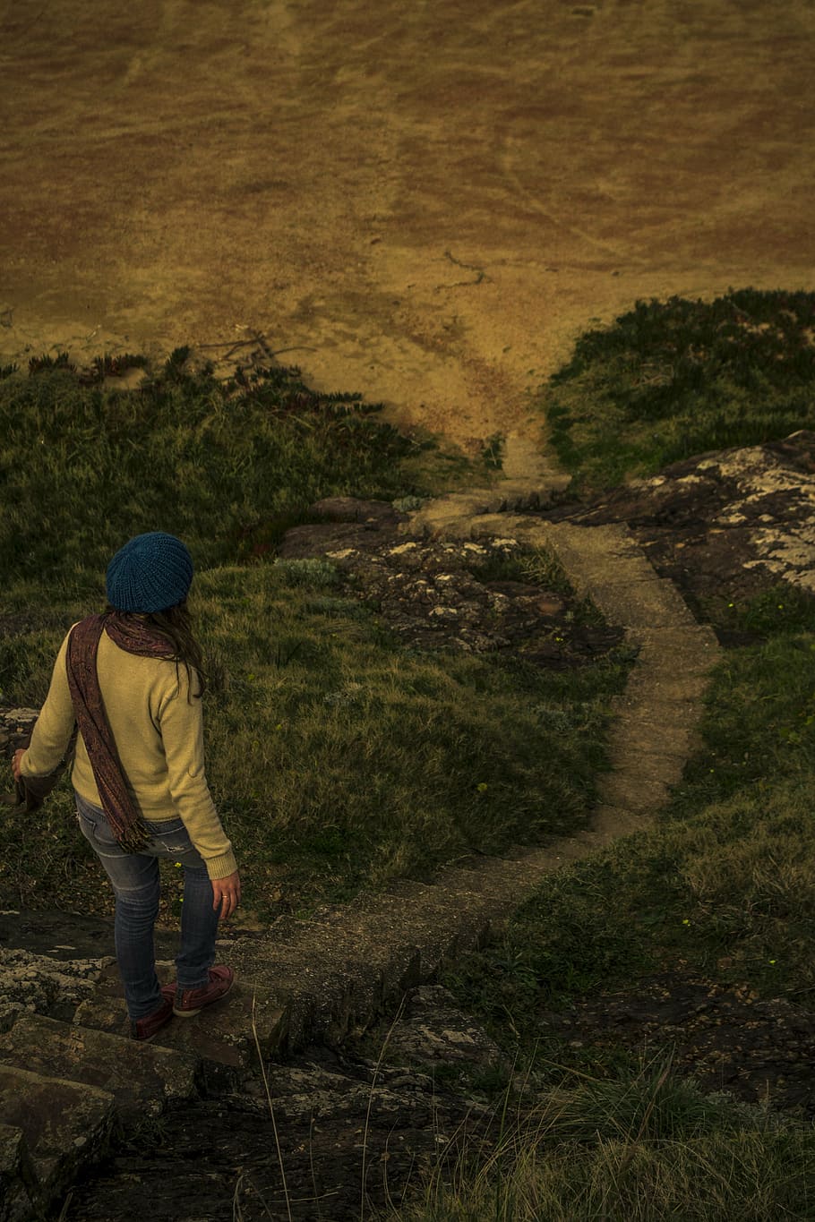 path, nature, landscape, green, mountain, outdoors, mountain road HD wallpaper