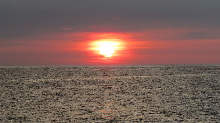 Sunset, Beach, Holiday, Sea, Cuba, Dusk, landscape, sky, costa HD wallpaper