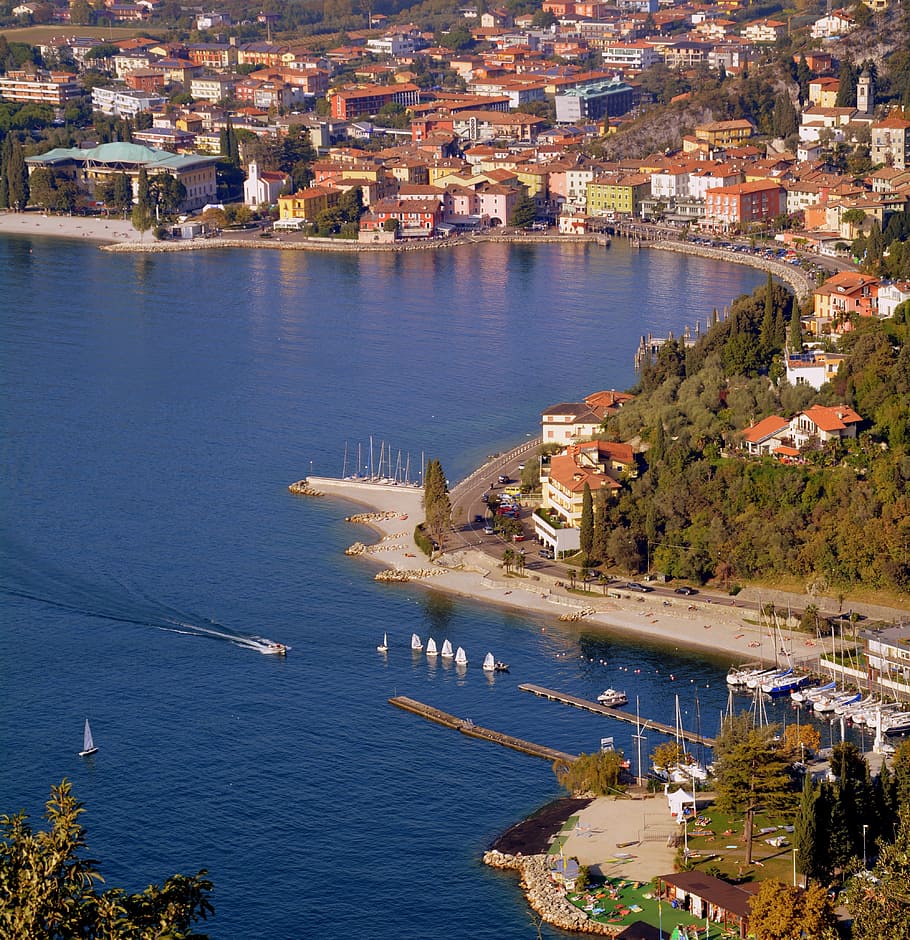 lake, landscape, torbole, garda, north, costa, boat, porto HD wallpaper