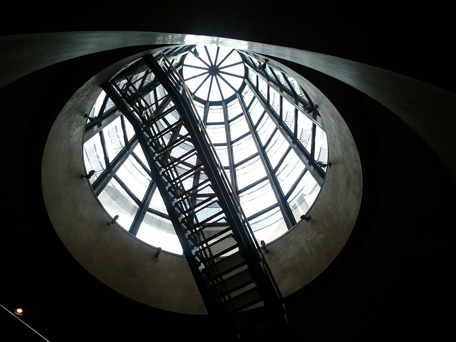 architecture, structure, circle, light, indoors, low angle view HD wallpaper
