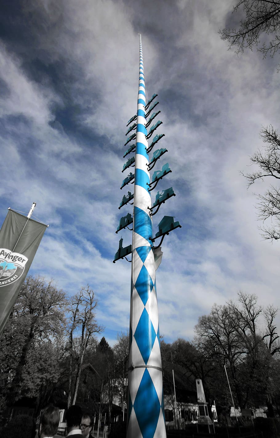 maypole, bavaria, tradition, munich, viktualienmarkt, customs HD wallpaper